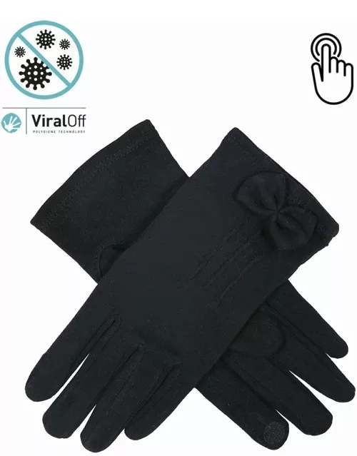 Dents Women'S Viraloff® Touchscreen Cotton Gloves In Black