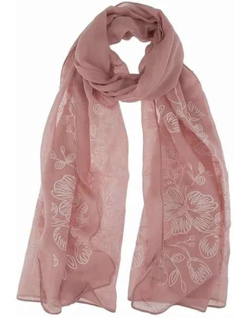 Dents Women's Embroidered Floral Scarf In Blush