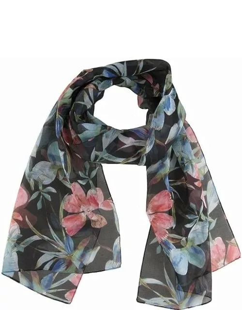 Dents Women's Tropical Print Scarf In Black