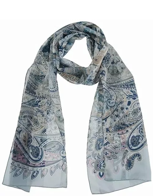Dents Women's Paisley Print Scarf In Blue