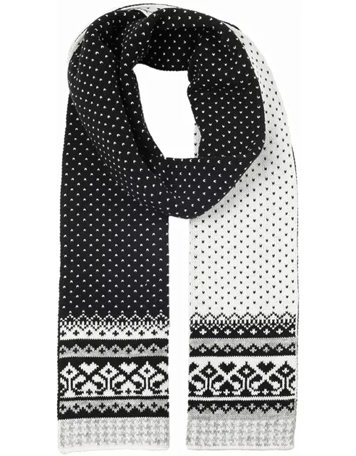 Dents Women's Fair Isle Knitted Scarf In Black