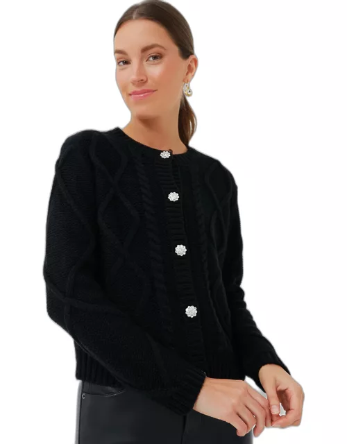 Crystal Button Victoria Long Sleeve Cardigan