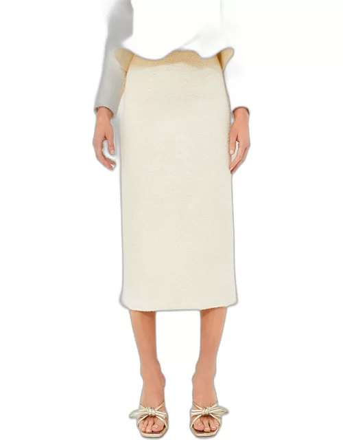Cream Peri A-Line Skirt