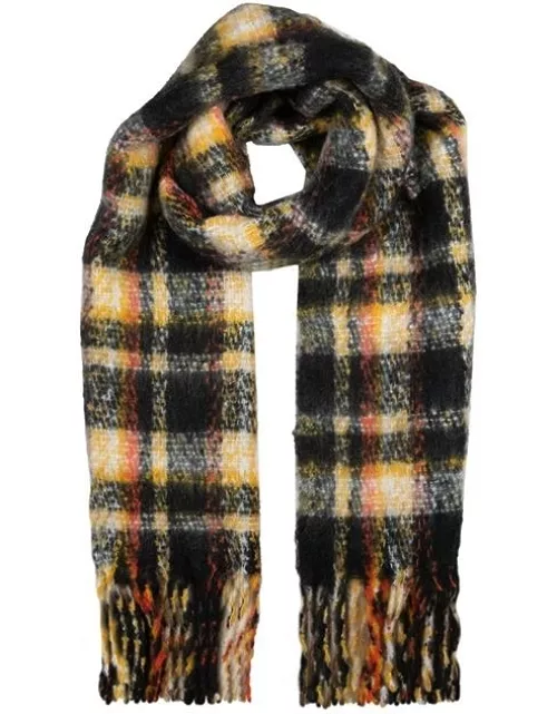 Dents Women's Bold Checked Scarf In Black