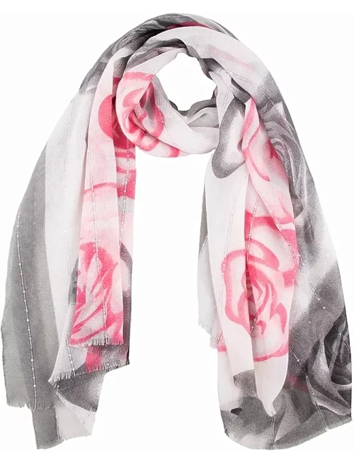 Dents Women's Rose & Lily Print Scarf In Pink