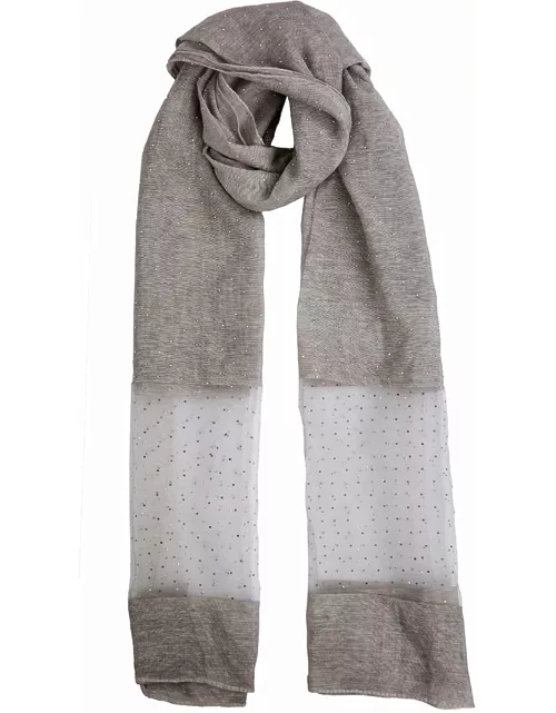 Dents Women's Diamante Scattered Sheer Scarf In Silver