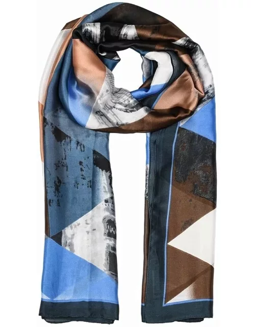 Dents Women'S Silk Feel Lightweight Scarf With Abstract Print In One