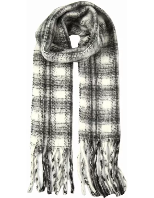 Dents Women'S Tonal Check Scarf In Grey