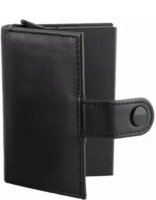 Dents Smooth Nappa Leather Flip Case With Metal Card Holder In Black