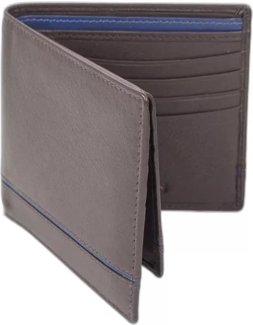 Dents Natural Grain Leather Wallet And Removable Card Holder With Rfid Blocking Protection In Chocolate/royal Blue