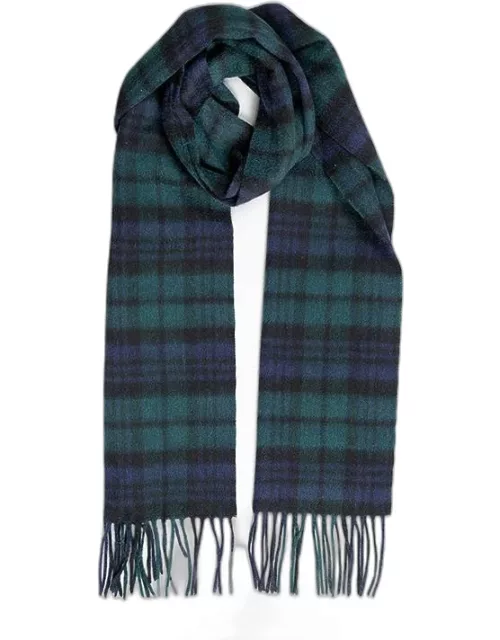 Dents Men's Lambswool Scarf With Gift Box In Blackwatch