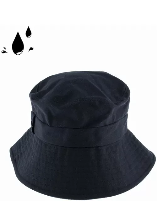 Dents Women's Waxed Cotton Hat With Abraham Moon Underside In Blue