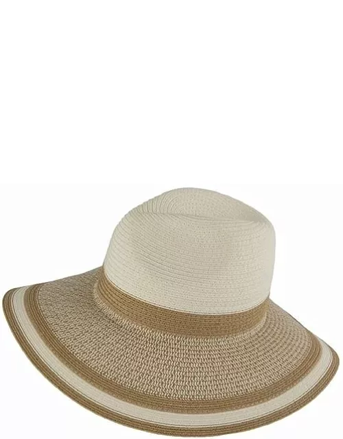 Dents Women's Paper Straw Fedora Style Hat In Natural/ivory