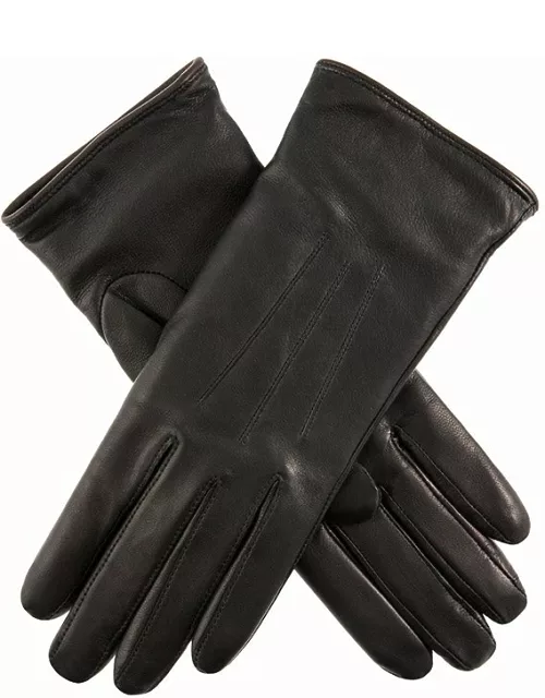 Dents Women's Lambswool Lined Leather Gloves In Black