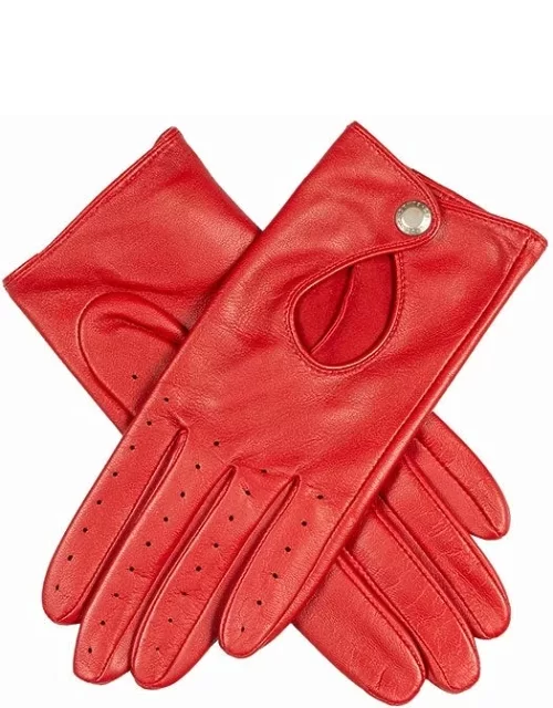 Dents Women's Leather Driving Gloves In Berry
