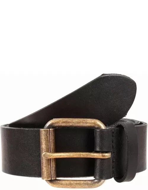Dents Men's Waxed Leather Belt In Black