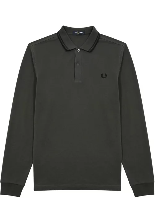 Fred Perry Logo-embroidered Piqué Cotton Polo Shirt - Grey