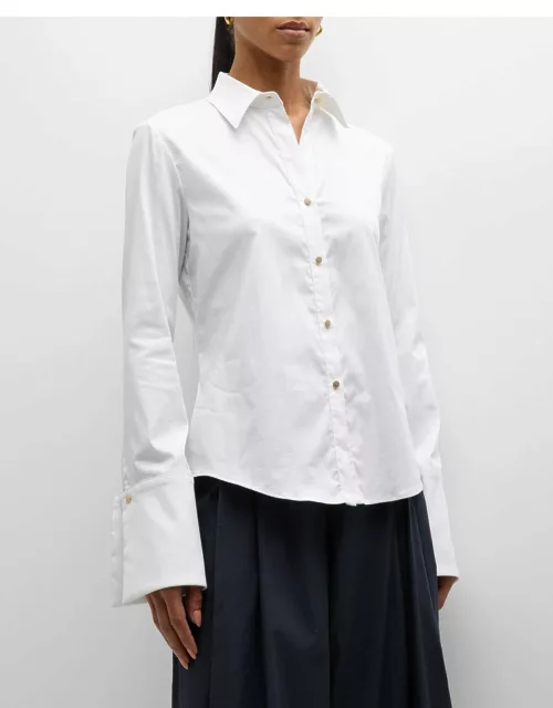 Kennedy Cotton Poplin Button-Front Shirt