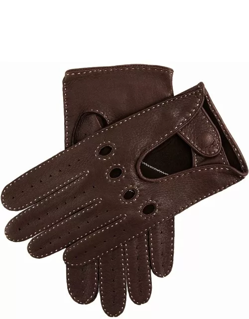Dents Men's Deerskin Leather Driving Gloves In Bark