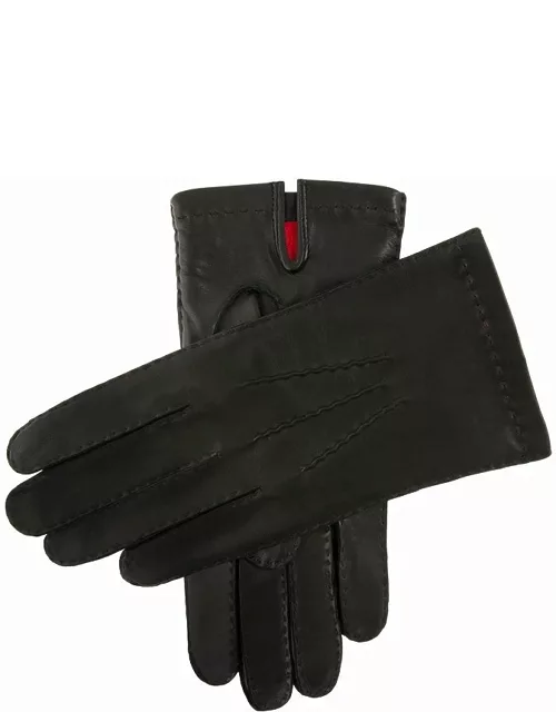 Dents Men's Handsewn Silk Lined Leather Gloves In Black