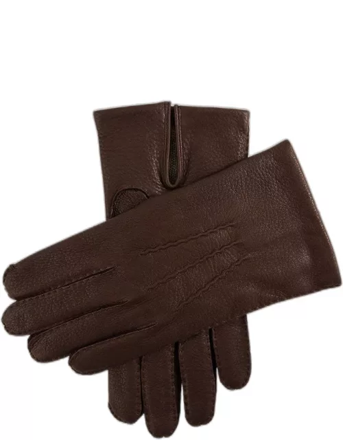 Dents Men's Cashmere Lined Deerskin Gloves In Bark