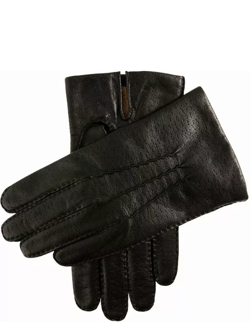 Dents Men's Imitation Peccary Leather Gloves In Black
