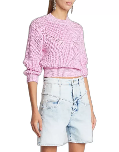 Yandra Rib Crop Sweater