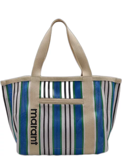Darwen Striped Nylon Tote Bag