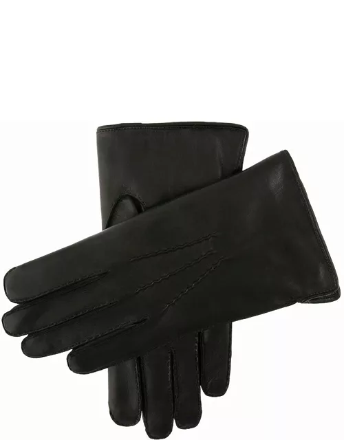 Dents Men's Fur Lined Leather Gloves In Black