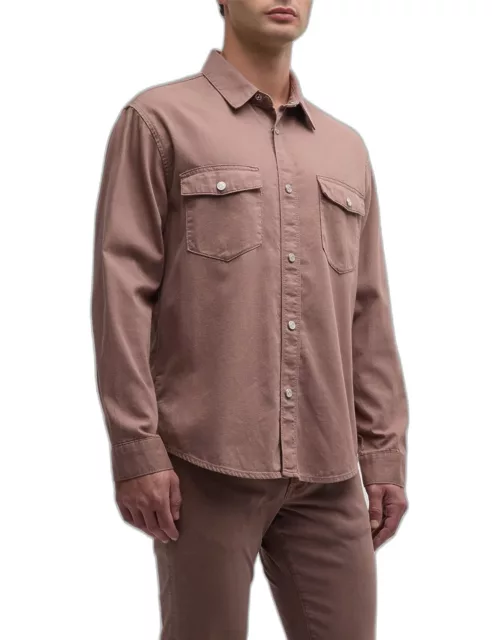 Men's Fashion Denim Button-Down Shirt