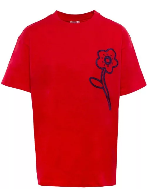 Kenzo Boke Flower Embroidered Crewneck T-shirt