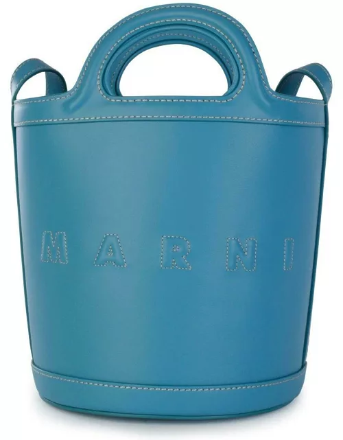 Marni Logo Embroidered Drawstring Bucket Bag