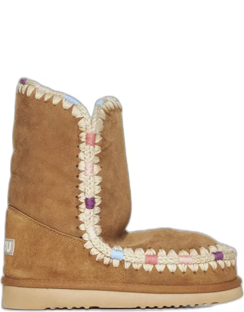 Mou Eskimo Suede And Shearling Ankle Boot