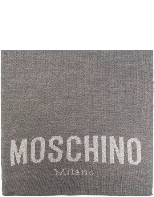 Moschino Logo Intarsia-knit Scarf