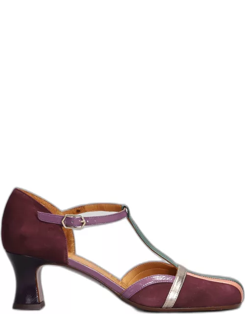 Chie Mihara Myla Pumps In Viola Suede And Leather