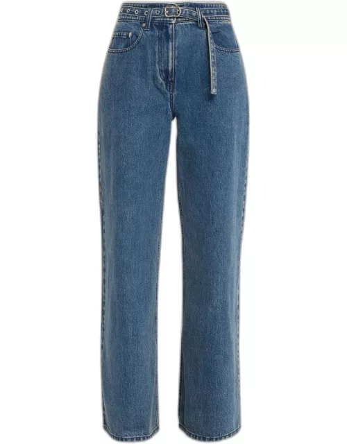 Wide-Leg Belted Jean