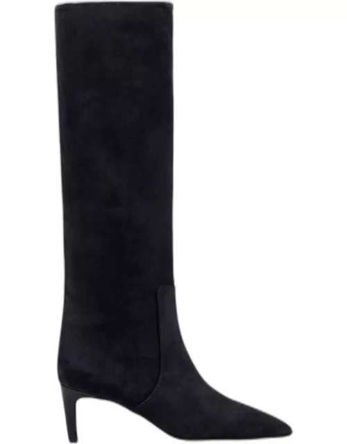 Suede Stiletto Tall Boot