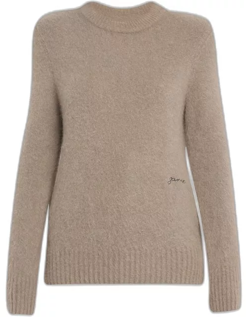 Crewneck Brushed Alpaca Sweater