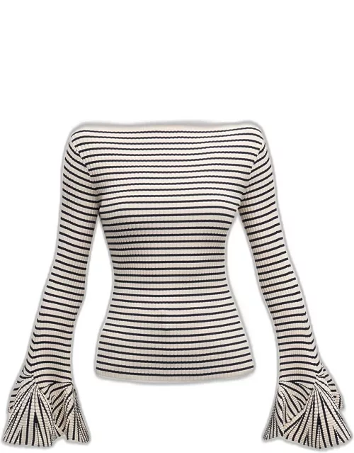 Aster Striped Long-Sleeve Top