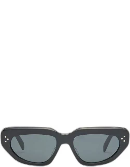 Men's 3-Dot Acetate Cat-Eye Sunglasse