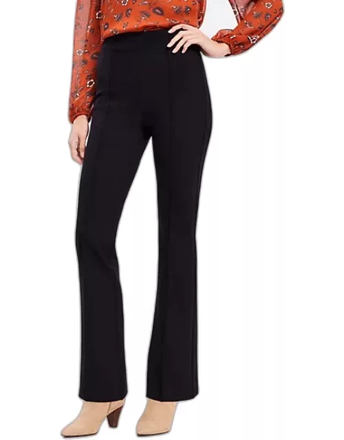 Loft Tall Pintucked Pull On Flare Pants in Sculpting Ponte