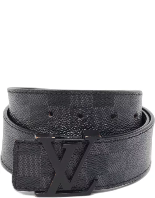 Louis Vuitton Damier Graphite Canvas LV Initiales Belt 95C