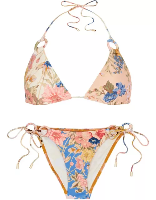 Zimmermann Spliced Floral-print Bikini - Multicoloured - 0 (UK 8 / S)