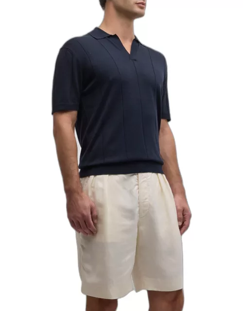 Men's Horton Cotton-Silk Polo Shirt