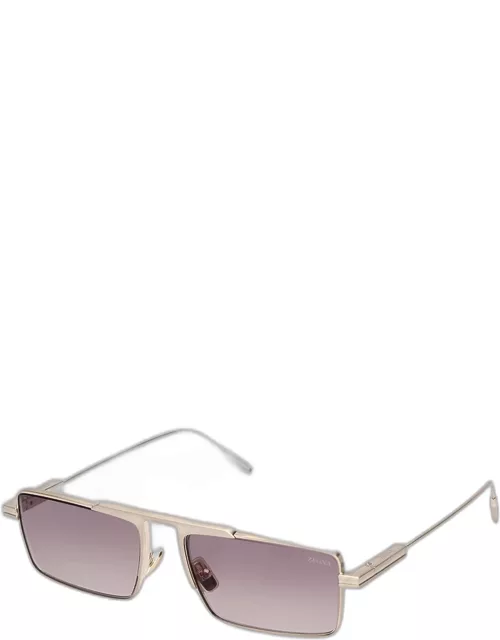Men's EZ0233 Metal Rectangle Sunglasse