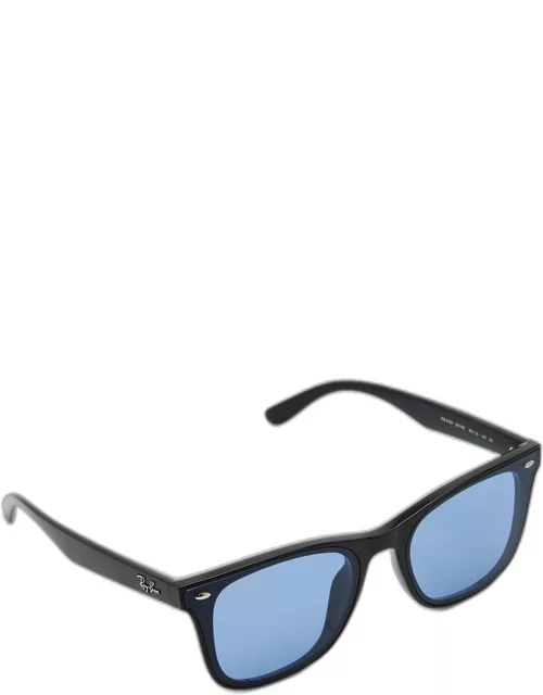 Men's Plastic Square Sunglasses, 65M