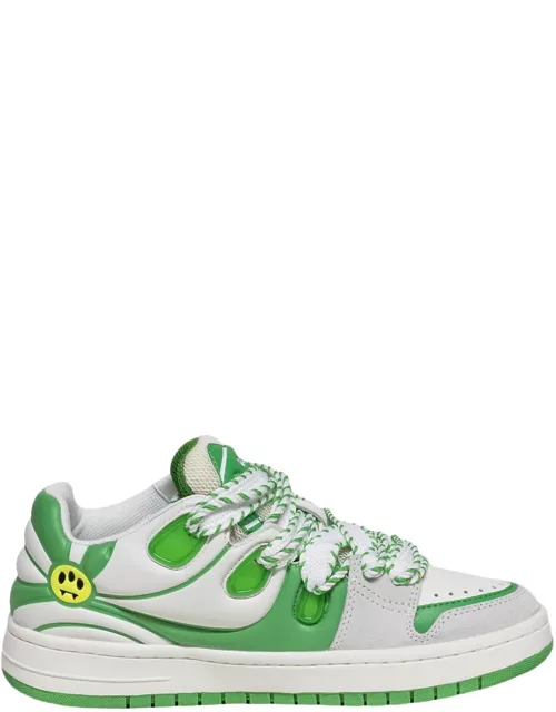 Barrow White And Green Ollie Sneaker