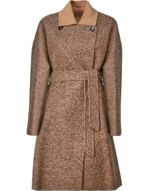 Max Mara Double-breasted Belted Coat