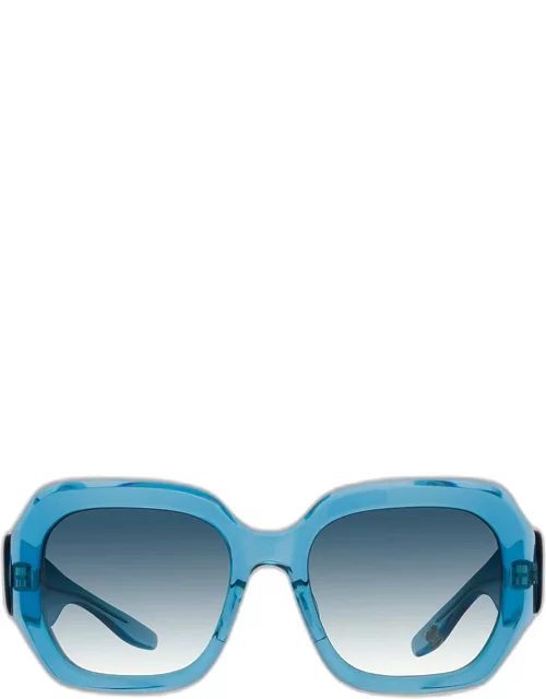 Jagger Blue Acetate Round Sunglasse