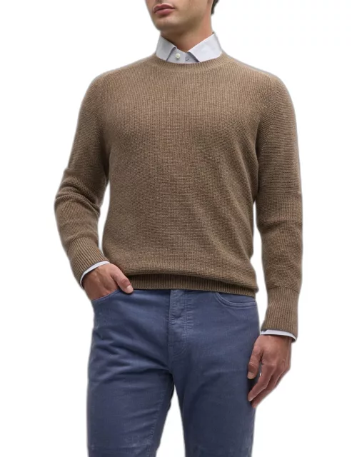 Men's Thermal Stitch Cashmere Sweater